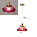 Nordic Vintage Flower Glass Pendant Light