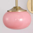 GobekUsa Glass Ball Wall Lamp: Modern Pink & White Stylish Lighting Fixture for Living Room