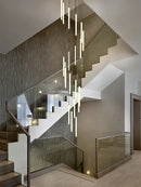 GobekUsa LED Staircase Chandelier for Home Hotel Hall Lighting