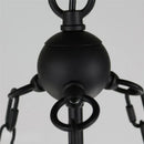 GobekUsa Glass Bucket Pendant Light Retro Dining Room Foyer Black/Rust LED Fixture