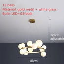 GobekUsa Branching Bubbles Chandelier in Black and Gold for Modern Dining Room
