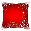 GobekUsa Christmas Santa Claus Snowflake Pillow Cover 18x18inch