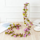 GobekUsa 250cm Rose Flowers Vine Garland Autumn Cane Backdrop Decor