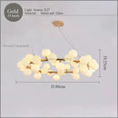 GobekUsa LED Glass Chandelier Pendant Lamp for Living Room Dining Room Lighting