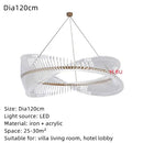GobekUsa Golden Round Ceiling Chandelier for Bedroom Dining Art Gallery Indoor LED Fixture