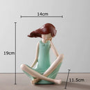 GobekUsa Cartoon Girl Resin Sculpture Desk Decoration Room Ornament Artifacts