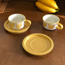 GobekUsa Fruits Pattern Porcelain Coffee Mug Set for Dining Table and Afternoon Tea