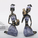 GobekUsa African Woman Sculpture: Realistic Home Decor Figurine