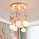 GobekUsa Kids Dream Carousel Chandelier: Modern, Creative & Cute Bedroom Pendant Light