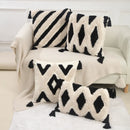 GobekUsa Geometric Chenille Embroidered Pillow Covers Boho Moroccan Style Decor