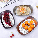 GobekUsa Christmas Fruit Tray Santa Claus Snowman Print Decorative Plate