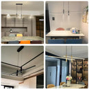 GobekUsa Black Gold LED Pendant Lights for Modern Minimalist Dining Room Chandelier