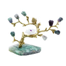 GobekUsa Amethyst Brass Tree Ornament: Lucky Crystal Sculpture Home Decor