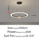 GobekUsa LED Star Chandelier for Modern Living Room Bedroom Decor