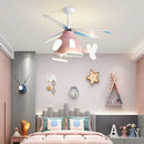 GobekUsa Kids' Helicopter Ceiling Fan with LED Light Chandelier - Modern Aircraft Design