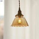 GobekUsa Amber Glass LED Pendant Light - Nordic Modern Balcony Foyer Coffee Wall Lamp