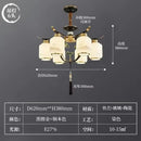 GobekUsa Chinese Zen Chandelier for Home, Hotel, and Restaurant Living Room Lighting
