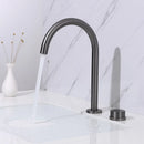 GobekUsa Brushed Gold Widespread Basin Faucet - Two Hole Bathroom Sink Tap