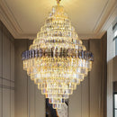 GobekUsa Crystal Chandelier: Luxe Stairwell Lighting for Penthouse Villa