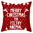 GobekUsa Christmas Santa Claus Snowflake Pillow Cover 18x18inch