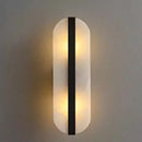 GobekUsa Alabaster Oval Marble Wall Lamp for Indoor Living Room Bedroom Kitchen Corridor Lighting