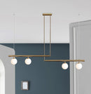 GobekUsa LED Linear Hanging Lamp for Home Modern Minimalist Living Room Chandelier