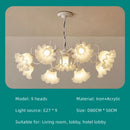 GobekUsa French Retro LED Flower Chandelier for Bedroom, Restaurant, Living Room
