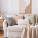 GobekUsa Corduroy Striped Throw Pillow Covers | Soft White Decorative Square Cushion Case