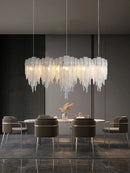 GobekUsa Aluminum Chain Pendant Lights Postmodern Tassel Hanging Lamp for Dining Table