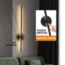 GobekUsa Dimmable LED Wall Sconce Black Wall Lighting for Bedroom Living Room