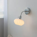 GobekUsa Glass Wall Light Fixture with Pull Chain Switch, Adjustable Arm, Modern Nordic Design
