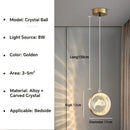 GobekUsa Crystal Ball Chandelier - Luxury Pendant Light for Bedroom and Living Room