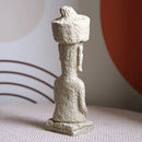 GobekUsa Easter Island Moai Pukao Statue Figurine Home Office Decoration Living Room Decor Shelf