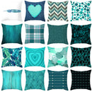 GobekUsa Leaf Feather Cushion Covers Geometric Heart Print Pillowcase Home Decor