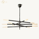 GobekUsa LED Glass Chandelier with Etched Rods for Dining Room, Kitchen, Bedroom - Modern Pendant Lighting