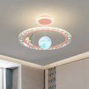 GobekUsa Astronaut LED Chandeliers: Remote-controlled Ceiling Pendant for Children's Room, Boy's Study, Nursery