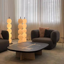 GobekUsa Gourd String Floor Lamp, White Glass Lampshade, Designer Nordic Floor Light