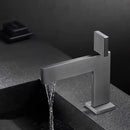 GobekUsa Brushed Gold Brass Bathroom Basin Faucet Single Handle Cold Hot Water Sink Tap