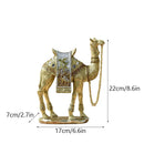 GobekUsa Camel Resin Art Ornament Home Office Decor Craft Luxury Golden Style