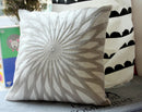 GobekUsa Geometric Embroidered Cushion Cover Light Grey Cotton 45x45cm