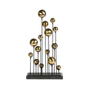 GobekUsa Geometric Golden Ball Sculpture: Metal Handicrafts Home Decor Ornament