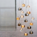 GobekUsa LED Stair Chandelier: Luxury Amber/Crystal Indoor Lighting Fixture