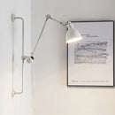 GobekUsa Gras BL Wall Lamp: Adjustable Chrome Long Arm Reading Light