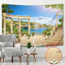 GobekUsa Ancient Architecture Tapestry Wall Hanging Home Decor Cloth