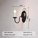 GobekUsa Black E14 Candle Chandelier: French Living Room Pendant Lighting for Home Decor