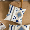 GobekUsa Boho Loop Tufted Tassel Pillow Cover - Ethnic Embroidered Decorative Cushion