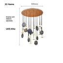 GobekUsa Burlywood Marble LED Ceiling Chandelier for Living Room