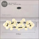 GobekUsa LED Glass Chandelier Pendant Lamp for Living Room Dining Room Lighting