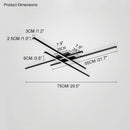 GobekUsa Black Chandelier LED Ceiling Lamp for Master Bedroom Living Room Energy Saving Light
