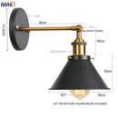 GobekUsa Gold Industrial LED Wall Lamp for Loft Stair, Coffee Bar, Bedroom